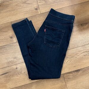 Levi's Women's Dark Blue Jeggings Shaping Leggins Elastic Waist Size 28